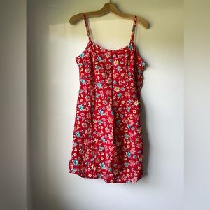Vintage 90s express red floral mini dress
